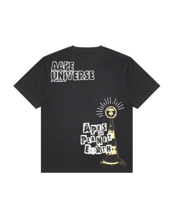 AAPE AAPEUNVS GRAPHIC TEE (DARK GREY)