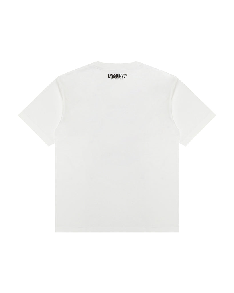 AAPE MOONFACE SE LOGO TEE - WHITE