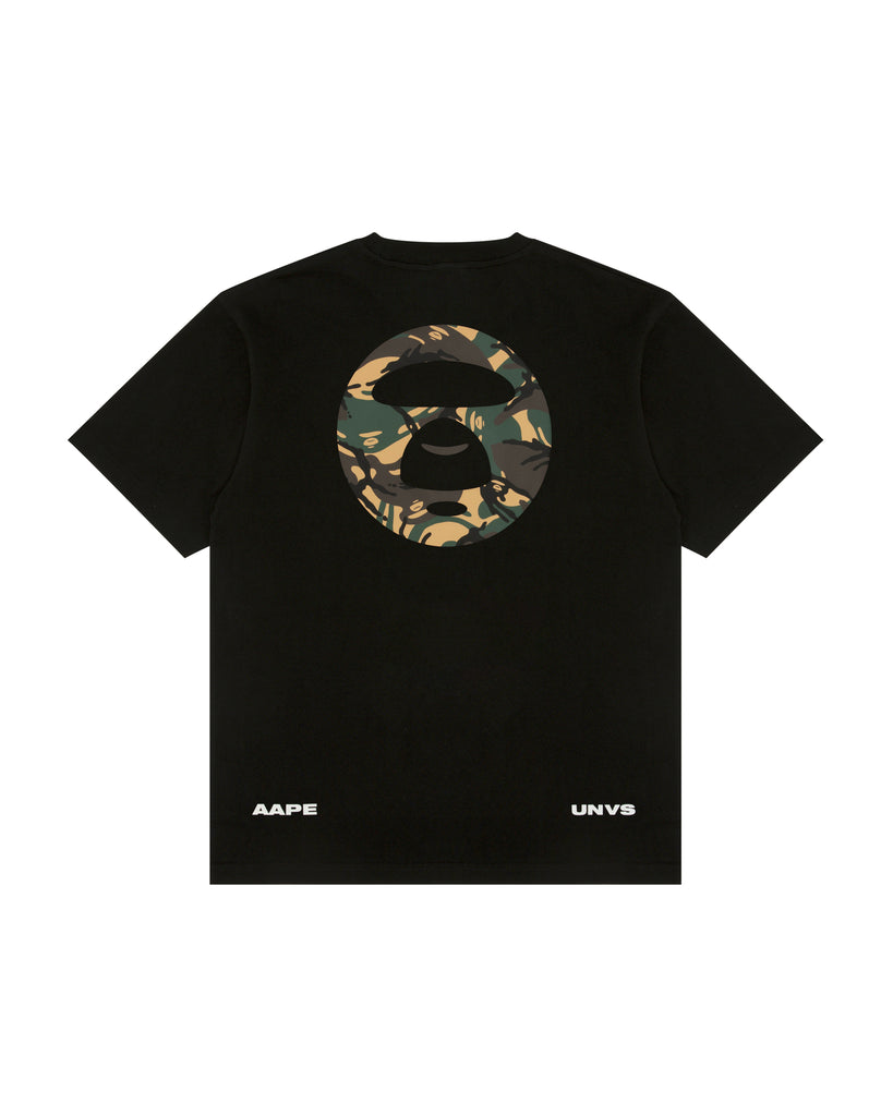 AAPE MOONFACE LOGO TEE - BLACK