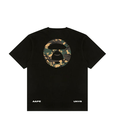 AAPE MOONFACE LOGO TEE - BLACK