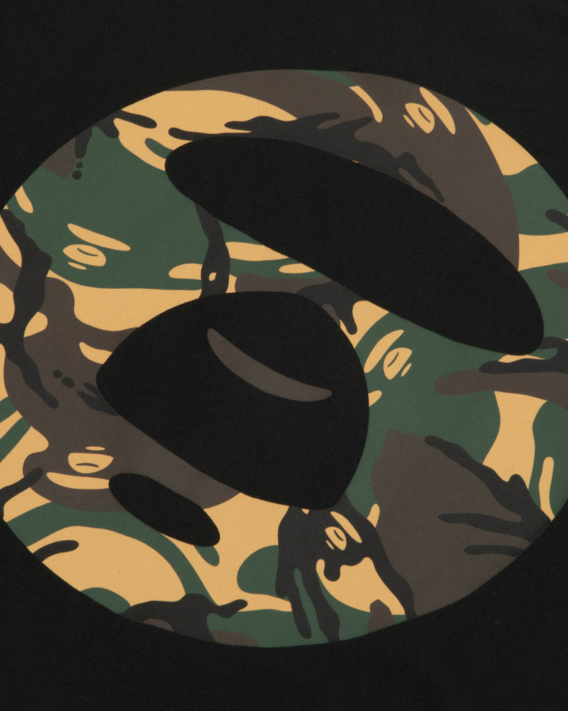 AAPE MOONFACE LOGO TEE - BLACK