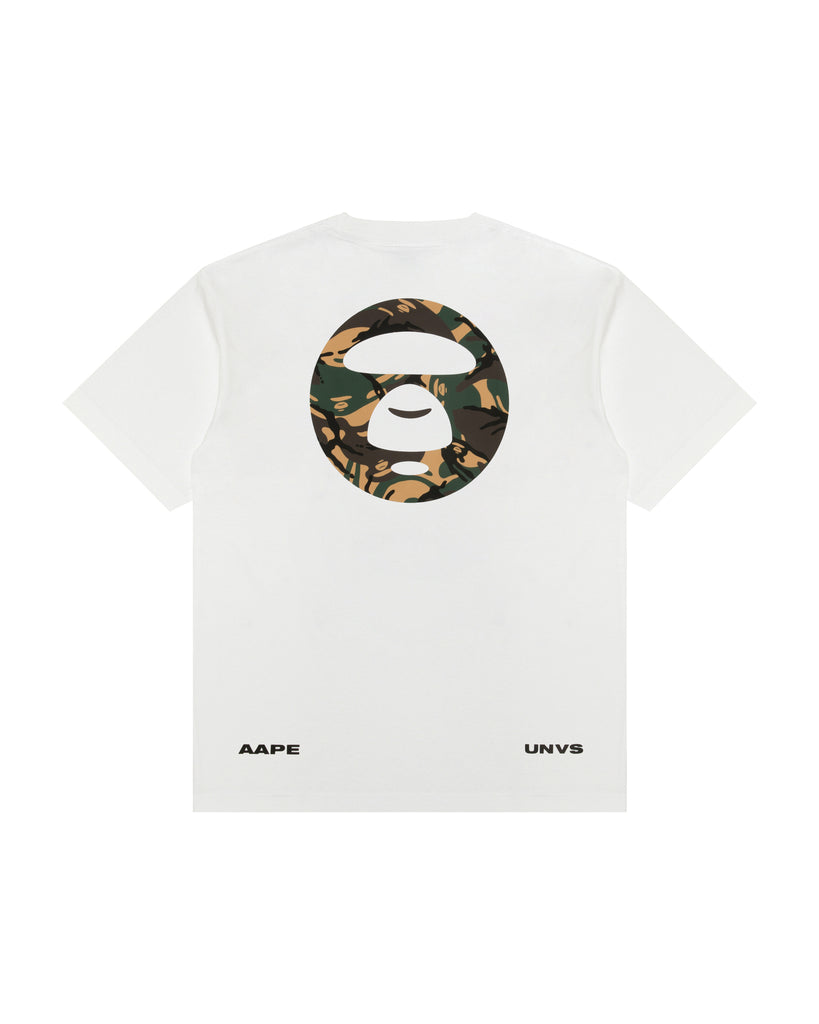 AAPE MOONFACE LOGO TEE - WHITE