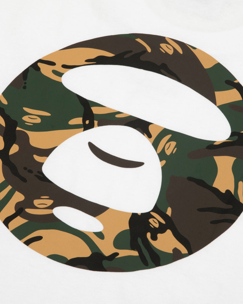 AAPE MOONFACE LOGO TEE - WHITE