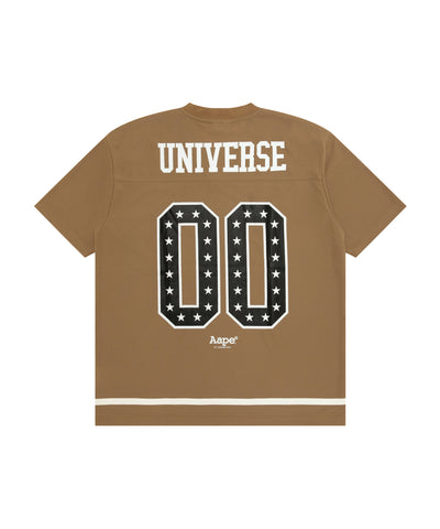 AAPE AAPEUNVS COTTON FOOTBALL JERSEY (BEIGE)