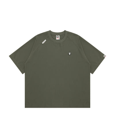 AAPE AAPENOW MOONFACE LOGO SPORT TEE - ARMY GREEN