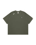 AAPE AAPENOW MOONFACE LOGO SPORT TEE - ARMY GREEN