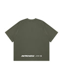 AAPE AAPENOW MOONFACE LOGO SPORT TEE - ARMY GREEN