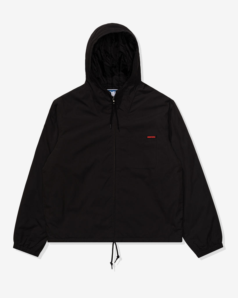 UNDEFEATED HOODED LIGHTWEIGHT WOVEN JACKET - BLACK