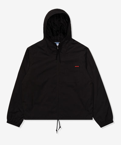 UNDEFEATED HOODED LIGHTWEIGHT WOVEN JACKET - BLACK