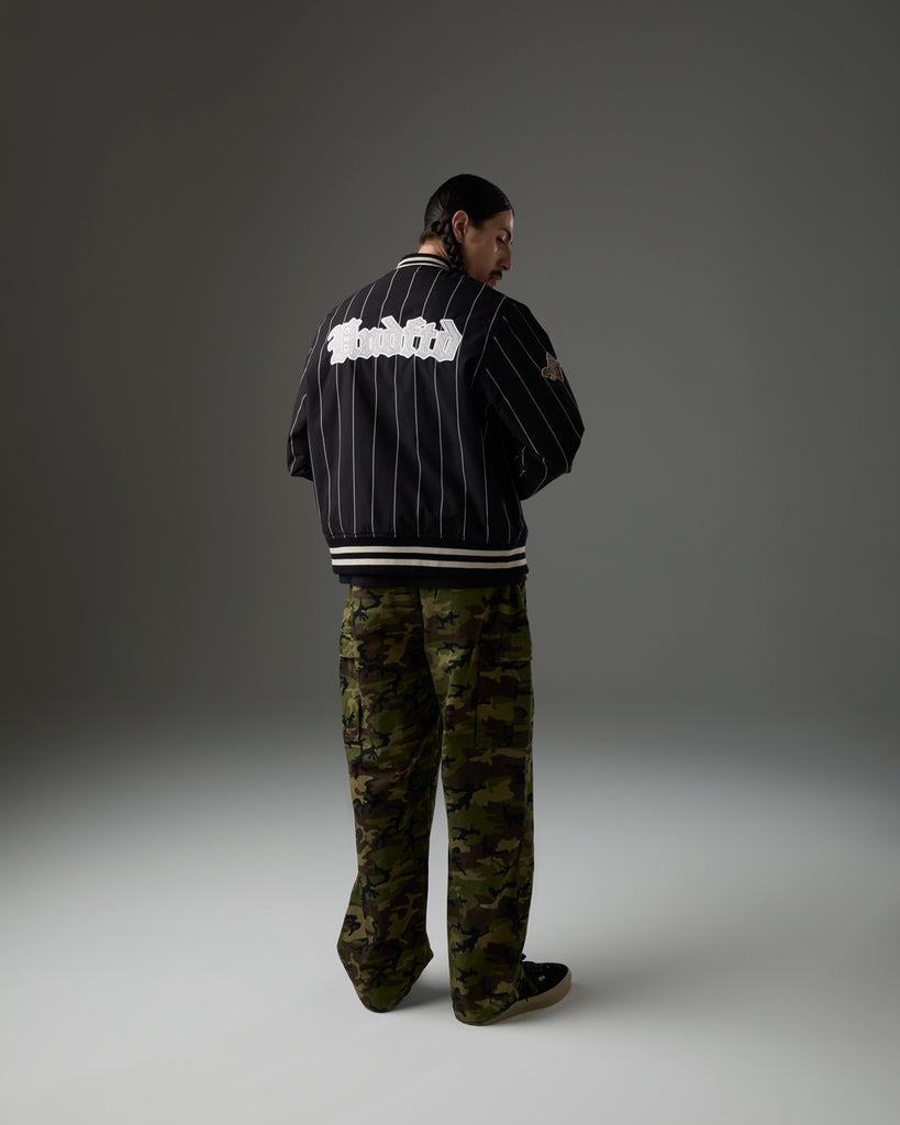 UNDEFEATED SP26 BASEBALL JACKET - BLACK