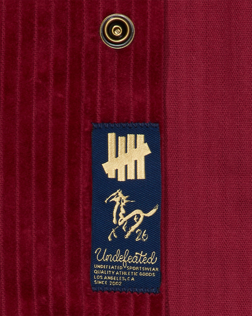 UNDEFEATED SP26 CNY CORDUROY SHIRT - RED