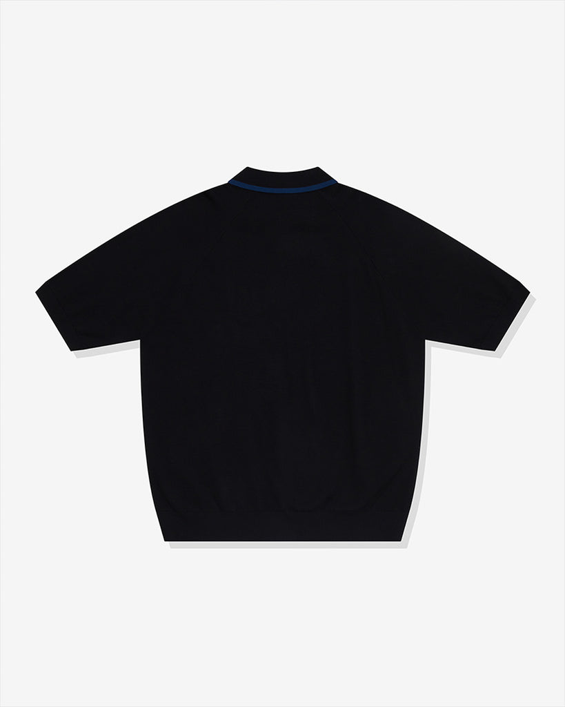 UNDEFEATED HO25 S/S KNIT POLO SHIRT - BLACK