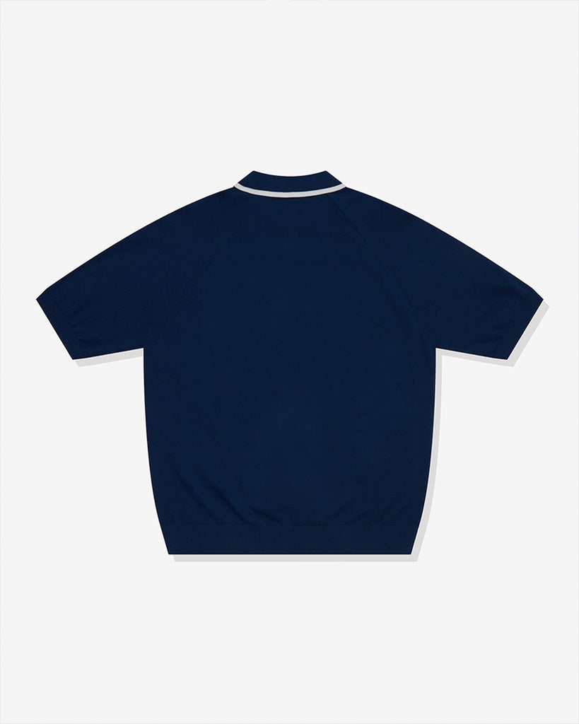 UNDEFEATED HO25 S/S KNIT POLO SHIRT - BLUE