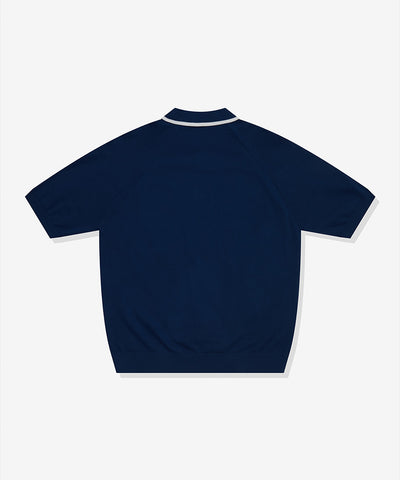 UNDEFEATED HO25 S/S KNIT POLO SHIRT - BLUE