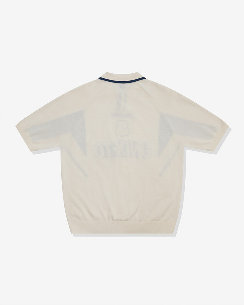 UNDEFEATED HO25 S/S KNIT POLO SHIRT - IVORY