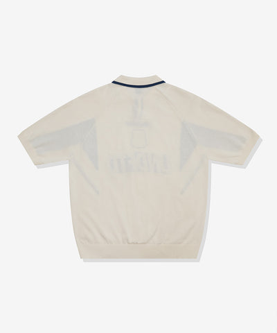 UNDEFEATED HO25 S/S KNIT POLO SHIRT - IVORY