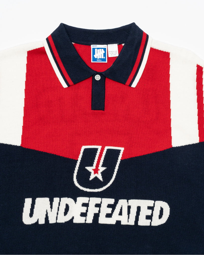 UNDEFEATED SP26 SOCCER KNIT POLO SHIRTS - NAVY