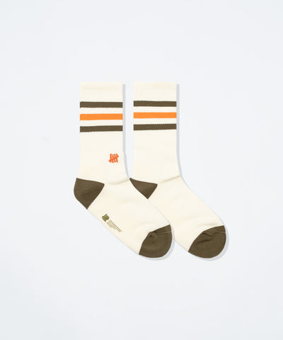 UNDEFEATED SP26 STRIPED SOCKS - OLIVE