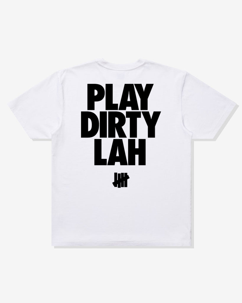 UNDEFEATED X SNEAKERLAH - PLAY DIRTY TEE - WHITE
