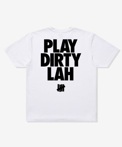 UNDEFEATED X SNEAKERLAH - PLAY DIRTY TEE - WHITE