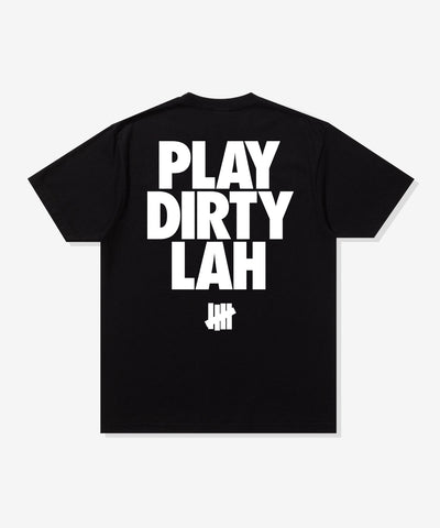 UNDEFEATED X SNEAKERLAH - PLAY DIRTY TEE - BLACK