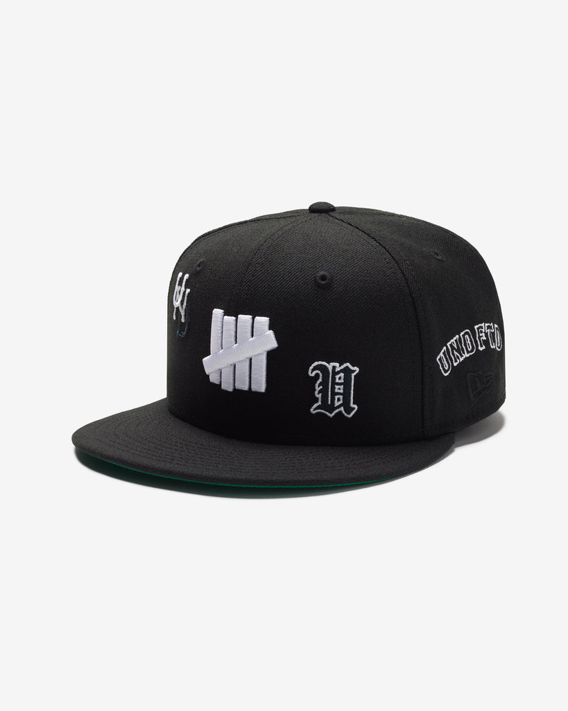 UNDEFEATED HO25 X NEW ERA ALL OVER FITTED - BLACK