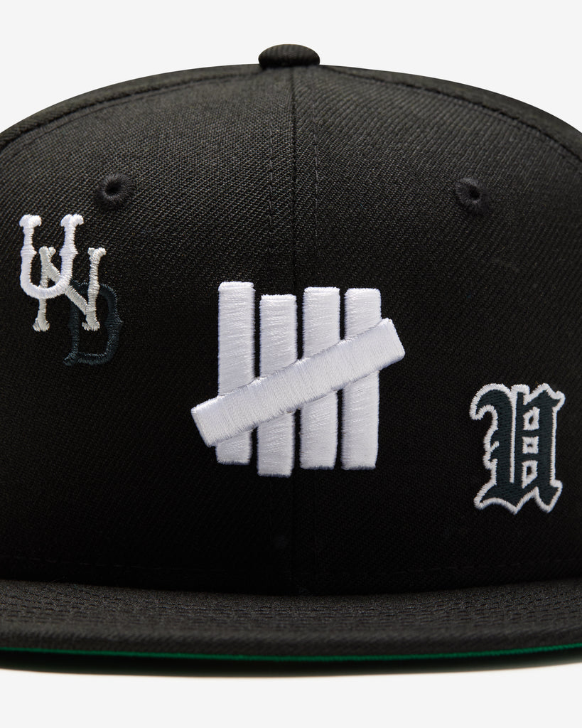 UNDEFEATED HO25 X NEW ERA ALL OVER FITTED - BLACK
