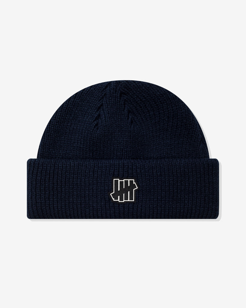 UNDEFEATED ICON PATCH DOUBLE CUFF BEANIE DARK NAVY