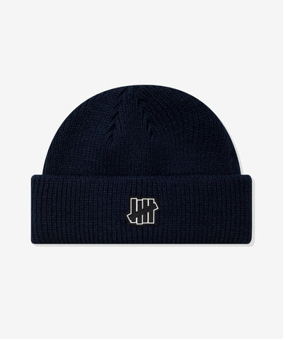 UNDEFEATED ICON PATCH DOUBLE CUFF BEANIE DARK NAVY