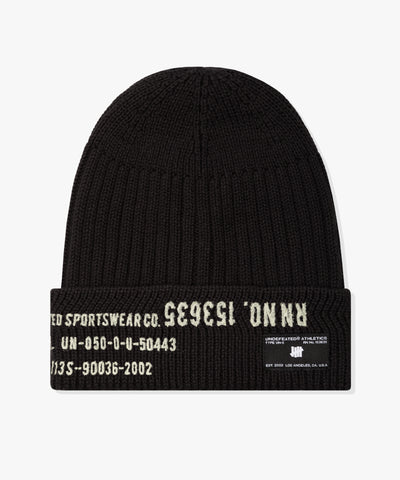 FA26 UNDEFEATED MILITARY CUFF BEANIE - BLACK