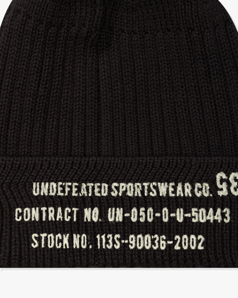 FA26 UNDEFEATED MILITARY CUFF BEANIE - BLACK
