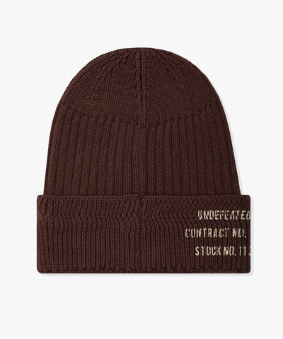 FA26 UNDEFEATED MILITARY CUFF BEANIE - BROWN