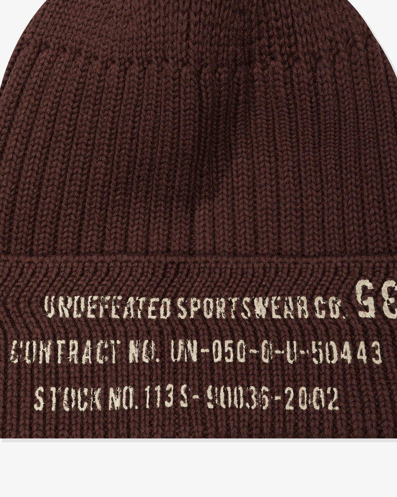 FA26 UNDEFEATED MILITARY CUFF BEANIE - BROWN