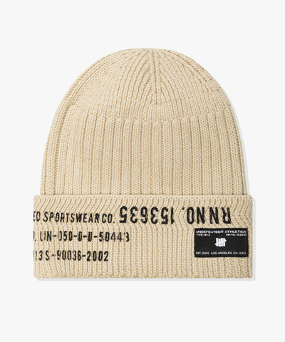 FA26 UNDEFEATED MILITARY CUFF BEANIE - CREAM