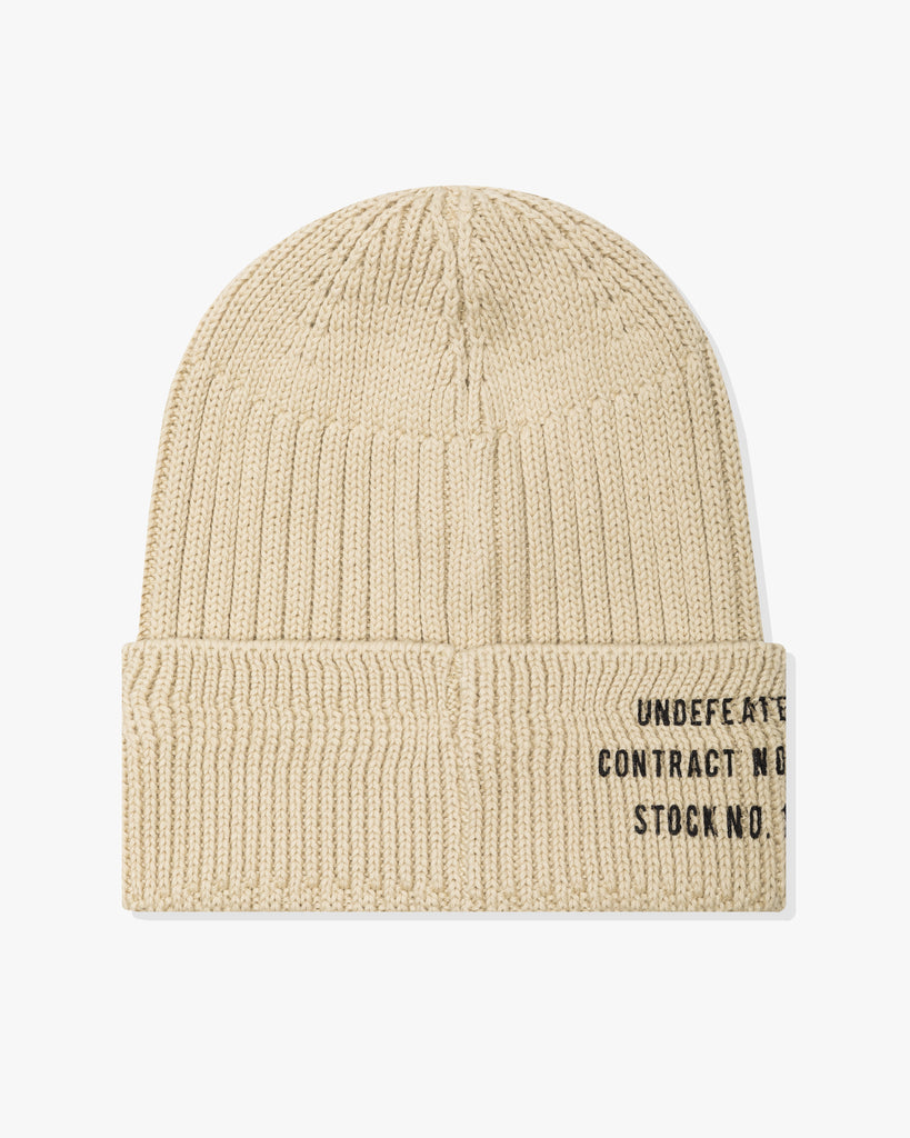 FA26 UNDEFEATED MILITARY CUFF BEANIE - CREAM