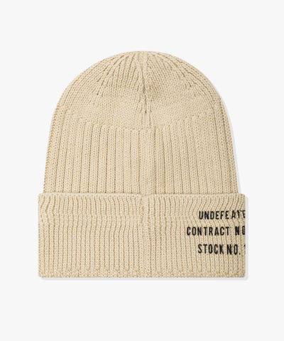 FA26 UNDEFEATED MILITARY CUFF BEANIE - CREAM