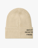 FA26 UNDEFEATED MILITARY CUFF BEANIE - CREAM