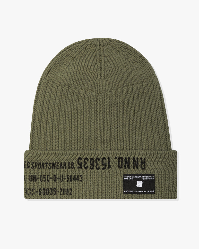 FA26 UNDEFEATED MILITARY CUFF BEANIE - OLIVE