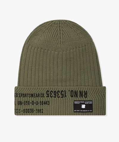 FA26 UNDEFEATED MILITARY CUFF BEANIE - OLIVE