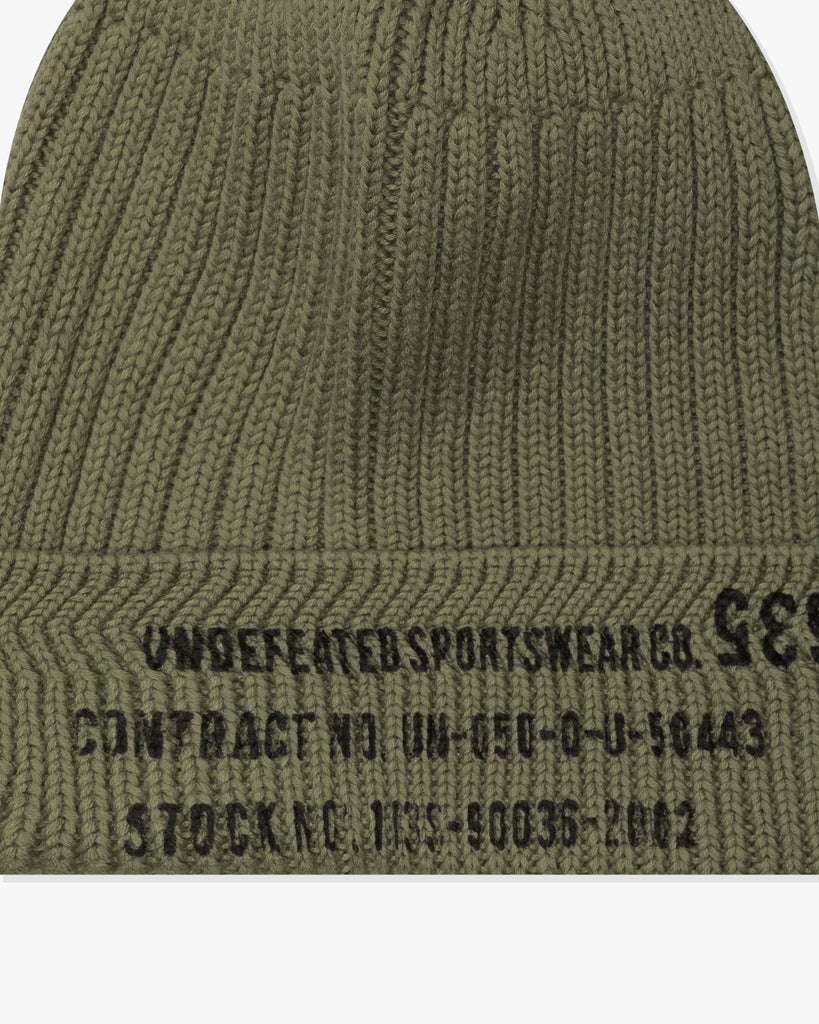FA26 UNDEFEATED MILITARY CUFF BEANIE - OLIVE