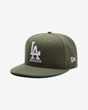 UNDEFEATED X NE X DODGERS STACKED LOGO FITTED - OLIVE