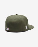 UNDEFEATED X NE X DODGERS STACKED LOGO FITTED - OLIVE