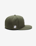 UNDEFEATED X NE X DODGERS STACKED LOGO FITTED - OLIVE