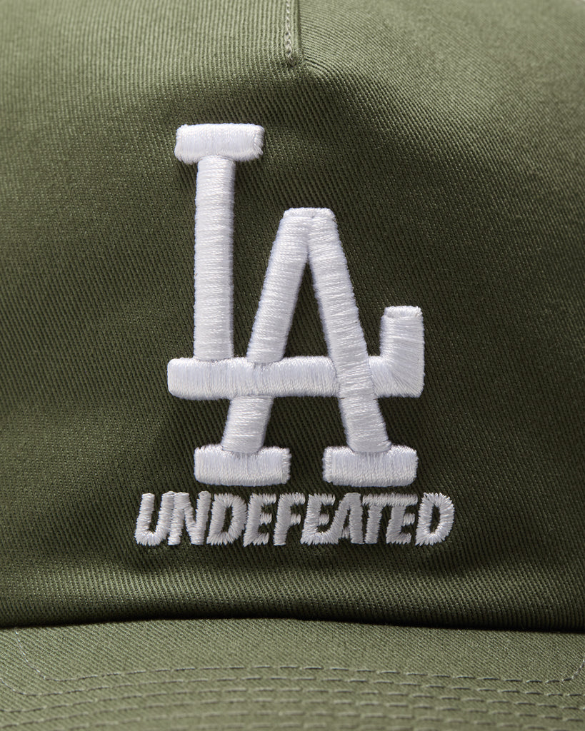 UNDEFEATED X NE X DODGERS STACKED LOGO SNAPBACK - OLIVE