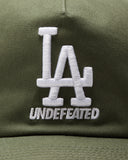 UNDEFEATED X NE X DODGERS STACKED LOGO SNAPBACK - OLIVE