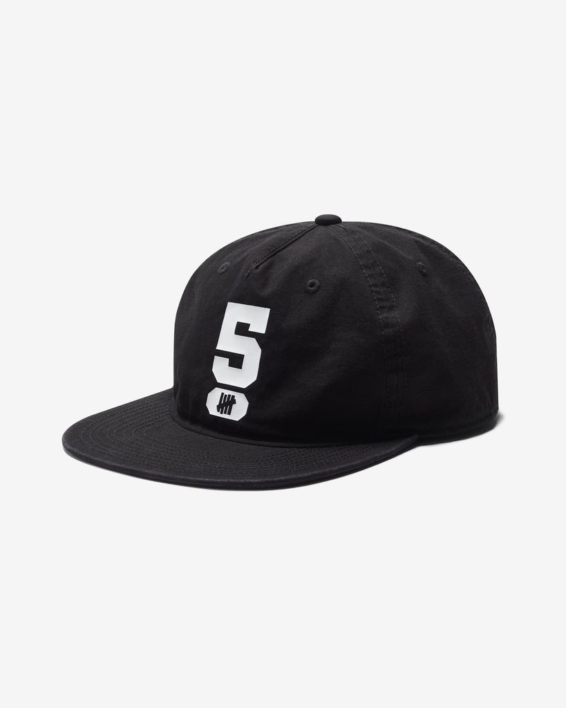 UNDEFEATED FA25 SLOUCHY 5 PANEL SNAPBACK - BLACK