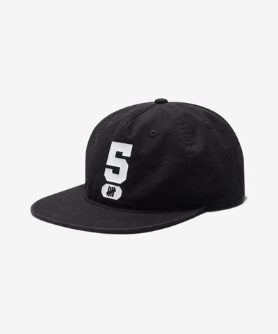 UNDEFEATED FA25 SLOUCHY 5 PANEL SNAPBACK - BLACK