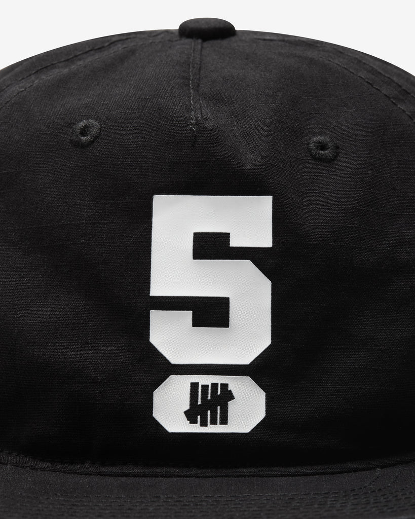 UNDEFEATED FA25 SLOUCHY 5 PANEL SNAPBACK - BLACK