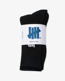 UNDEFEATED ICON CREW SOCK - BLACK, 3-PACK