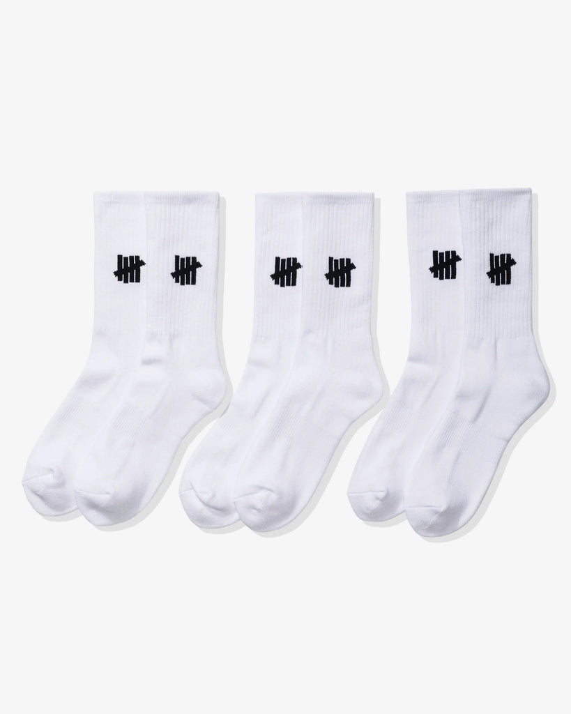 UNDEFEATED ICON CREW SOCK - WHITE, 3-PACK